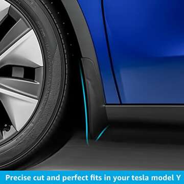Motrobe Tesla Model Y Mud Flaps Splash Guards No Drilling Required, Upgraded Car Protection for 2020-2024 Model Y (Set of 4)