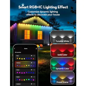 Enhanced 50Ft RGB+IC Outdoor String Lights for All Occasions