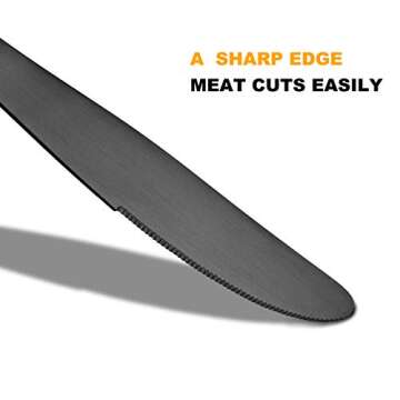 Elegant 40 Piece Matte Black Silverware Set for Stylish Meals