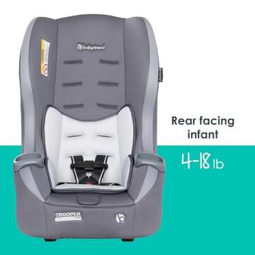 Baby Trend Trooper™ 3-in-1 Convertible Car Seat, Dash Grey