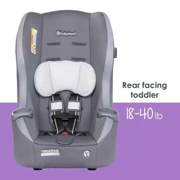 Baby Trend Trooper™ 3-in-1 Convertible Car Seat, Dash Grey