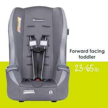 Baby Trend Trooper™ 3-in-1 Convertible Car Seat, Dash Grey