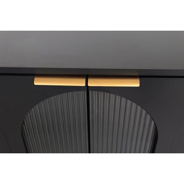 HMFULE 59.8'' Modern Storage Sideboard with Glass Doors
