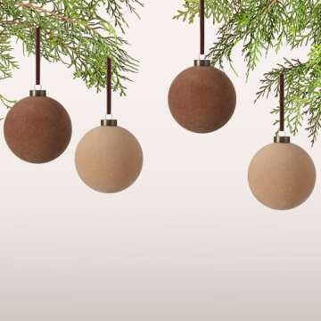 Sotiff Christmas Velvet Balls - Elegant Decor Set (24 Pcs)