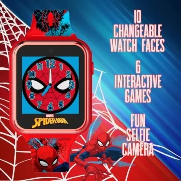 Accutime Spider-Man Kids Smart Watch with Educational Features