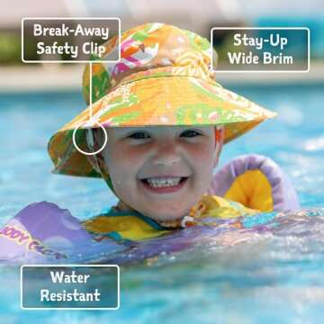 JAN & JUL Adjustable Sun Protection Baby Swim Hat (0-6 Months)
