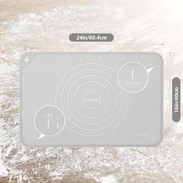 EuChoiz Silicone Pastry Mat - Non-Stick and Durable Baking Surface