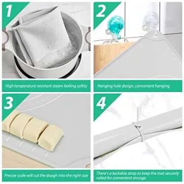 EuChoiz Silicone Pastry Mat - Non-Stick and Durable Baking Surface