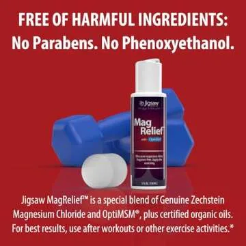 Jigsaw Health MagRelief | Ultra Pure Magnesium Lotion | With Zechstein Magnesium Chloride and OptiMSM® | Fragrance Free 5 Ounces