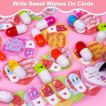 AMENON Valentine's Day Cards with Pens for Kids Classroom Gifts