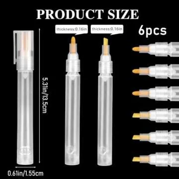 KALIONE Acrylic Paint Markers - 6 Empty Markers for Creative Art Projects