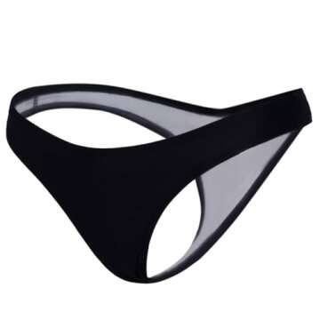 FOCUSSEXY Brazilian Thong Bikini Bottom for Beach & Parties