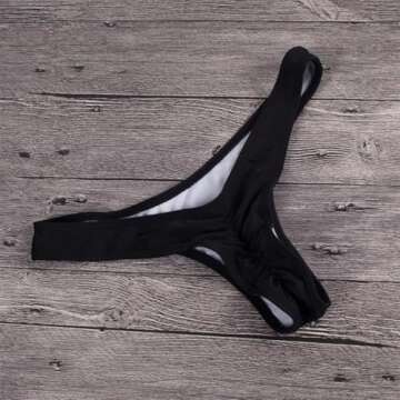 FOCUSSEXY Brazilian Thong Bikini Bottom for Beach & Parties