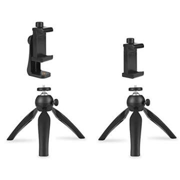kiniza Phone Tripod Adapter, Universal 360 Rotation Smartphone Holder Mount Adapter, Vertical and Horizontal Adapter Compatible with Most Cell Phones,Adjustable Adapter for Selfie Stick, Camera Stand