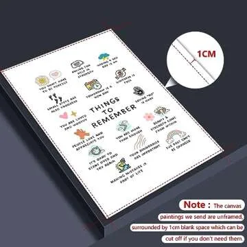 xbsifyiooa Things To Remember Mental Health Wall Art, The Healing Web Poster Psychology Therapy Office Decor, Anxiety Relief School Counselor CBT DBT Positive Affirmations Decor 12x16in Unframed