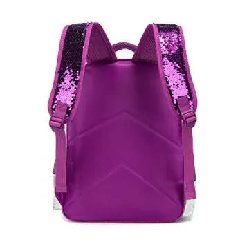 Girls Unicorn Sparkly Sequin Backpack Set for School