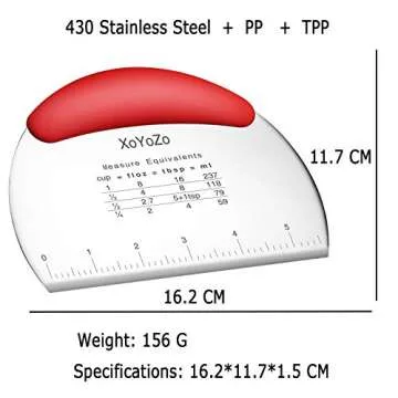 Ergonomic Stainless Steel Dough Pastry Scraper for Optimal Baking