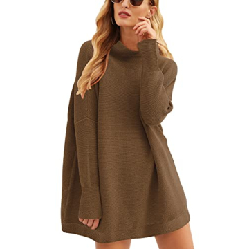 ANRABESS Women's Oversized Turtleneck Sweater - Cozy Fall 2024 Fashion