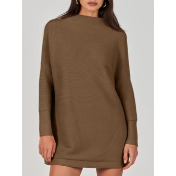 ANRABESS Women's Oversized Turtleneck Sweater Fall 2024