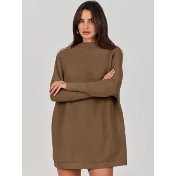 ANRABESS Women's Oversized Turtleneck Sweater Fall 2024