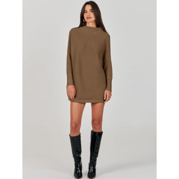 ANRABESS Women's Oversized Turtleneck Sweater Fall 2024