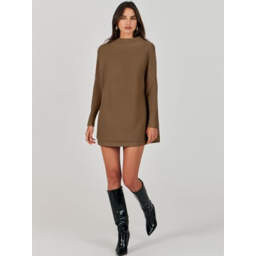 ANRABESS Women's Oversized Turtleneck Sweater Fall 2024