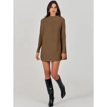 ANRABESS Women's Oversized Turtleneck Sweater Fall 2024