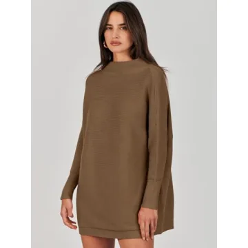 ANRABESS Women's Oversized Turtleneck Sweater Fall 2024