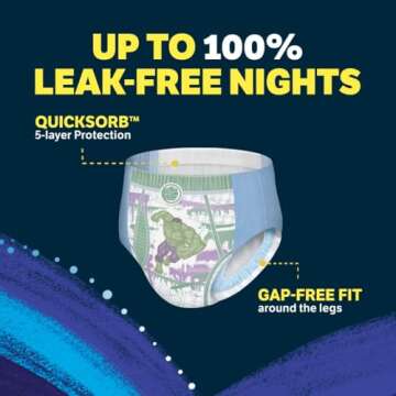 Goodnites Boys' Nighttime Bedwetting Underwear, Size S/M (43-68 lbs), 44 Ct (2 Packs of 22), Packaging May Vary