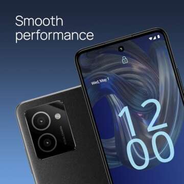 HMD Vibe | Verizon, T-Mobile, AT&T | Unlocked Smartphone | Android 14 | 2 Day Battery | 6.56" 90Hz HD+ Display | 6GB/128GB | 13MP Dual Camera | US Version | Charcoal