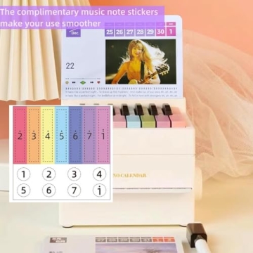 USB Rechargeable Piano Calendar 2025 with Music Scores