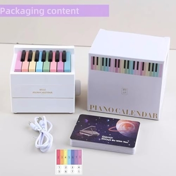 USB Rechargeable Piano Calendar 2025 with Music Scores