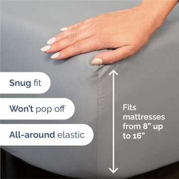 King Size 4 Piece Sheet Set - Comfy Breathable & Cooling Bed Sheets Set - Hotel Luxury Bedding for Women, Men, Kids & Teens - Deep Pockets, Easy-Fit, Super Soft & Wrinkle Free - Oeko-Tex - Steel Blue