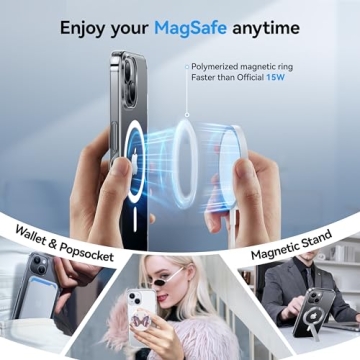 CASEKOO Magnetic Crystal Clear Case for iPhone 14/13