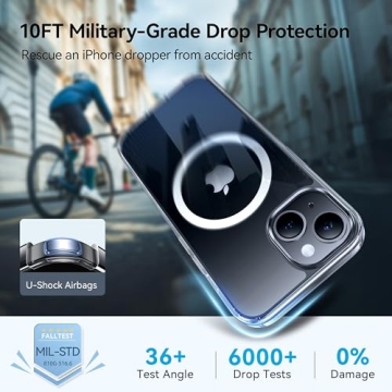 CASEKOO Magnetic Crystal Clear Case for iPhone 14/13