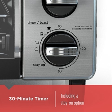 BLACK+DECKER Toaster Oven with Natural Convection and Timer