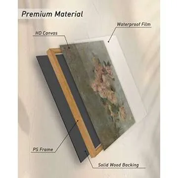 InSimSea Framed Wall Art for Living Room Decor Classical Oil Painting Roses Canvas Prints Wall Decorations Home Office Bathroom Decorin 8x10in