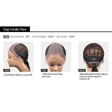 Sensationnel What lace 13x6 Wigs - darlene lacefrontal hand tied glueless synthetic with natural density preplucked hairline (1B OFFBLACK)