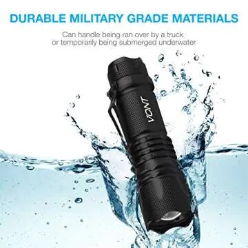 Vont LED Tactical Flashlight, Ultra Bright LED Flashlight, Smart Compact Design, Anti-Slip Surface, 3 Modes, High in Lumens, Handheld Light, Suitable Camping, Hiking etc.