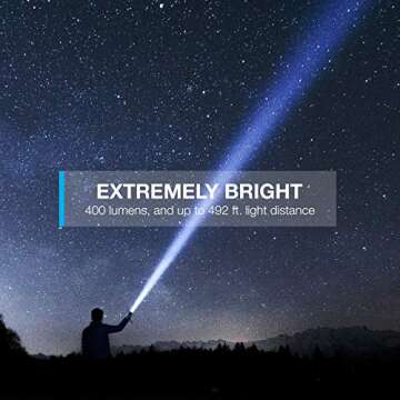 Vont LED Tactical Flashlight, Ultra Bright LED Flashlight, Smart Compact Design, Anti-Slip Surface, 3 Modes, High in Lumens, Handheld Light, Suitable Camping, Hiking etc.