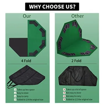 EVIEUN 48" Portable 8-Player Poker Table Top