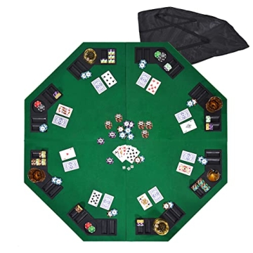 EVIEUN 48" Portable 8-Player Poker Table Top