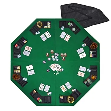 EVIEUN 48" Portable 8-Player Poker Table Top