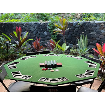 EVIEUN 48" Portable 8-Player Poker Table Top