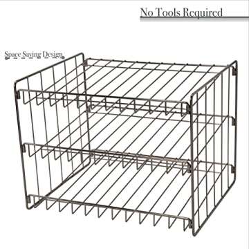 Kitchen Details 3 Tier Can Organizer | Canned Food Storage Rack | Kitchen Cabinet and Pantry Organization | Holds 36 Cans | Space Saving | Onyx