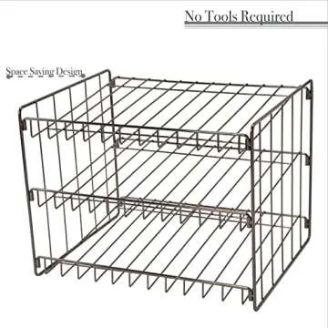 Kitchen Details 3 Tier Can Organizer | Canned Food Storage Rack | Kitchen Cabinet and Pantry Organization | Holds 36 Cans | Space Saving | Onyx