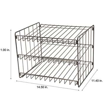 Kitchen Details 3 Tier Can Organizer | Canned Food Storage Rack | Kitchen Cabinet and Pantry Organization | Holds 36 Cans | Space Saving | Onyx