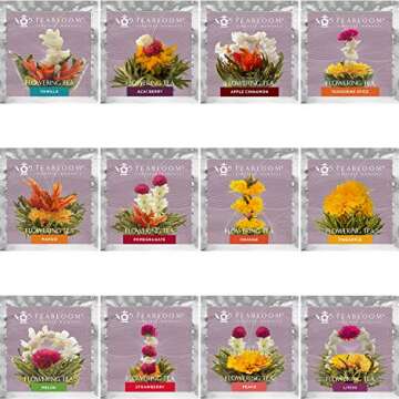 Teabloom Fruit Blooming Teas – 12 Unique Flower Varieties of Tea in 12 Delicious Fruit Flavors –...