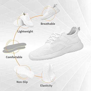 Footfox Women’s Lightweight Slip-on Sneakers for Comfort