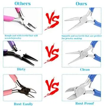 Shynek 6pcs Jewelry Making Pliers Set for All Craft Lovers